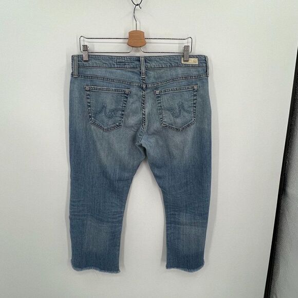 AG Adriano Goldschmied Blue Distressed Tomboy Relaxed Straight Size 31 - Picture 9 of 16